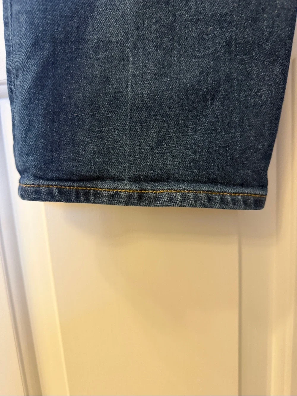 J. Crew Blue Denim Straight Jeans with Branded Button size 30